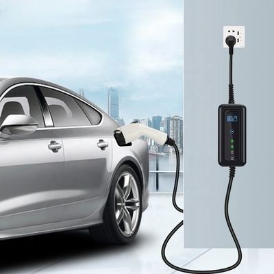 Estação de carregamento de veículos elétricos portáteis 32A 7KW com cabo de 5m e saída de 3,5KW