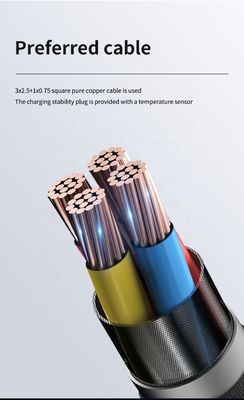 8-32A Carregador de veículos elétricos ajustável GBT Tipo1 Tipo2 3.5KW 7KW 11KW 22KW para portabilidade de veículos elétricos
