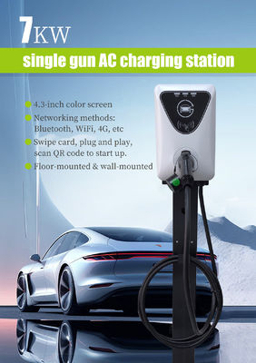 7kw 32a carregador de veículos elétricos tipo 2 de corrente regulavel segurança dos veículos elétricos carregador de veículos elétricos de 7kw