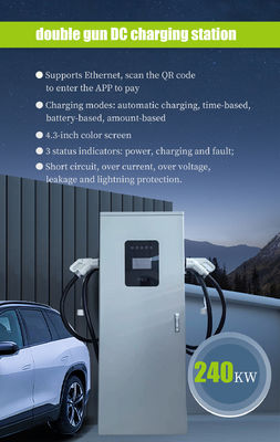 Estação de carregamento de corrente contínua de ligação dupla de 240 kW para carregamento de veículos elétricos
