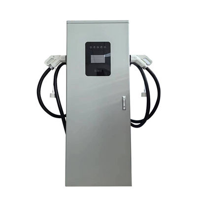 Interface GBT/CCS Padrão 120KW Estação de carregamento de veículos elétricos de tipo stand com ecrã LED
