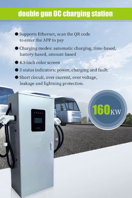 CCS2 Estação OCPP 1.6J DC EV Carregador com potência de saída de 160KW e design montado no chão